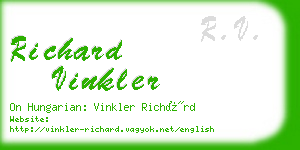 richard vinkler business card